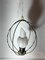 Lámpara de techo de vidrio y alambre de metal, años 50., Imagen 4