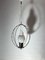 Lámpara de techo de vidrio y alambre de metal, años 50., Imagen 7