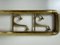Perchero estilo Art Déco de latón con ganchos plegables, años 40, Imagen 7
