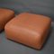 Italian Leather Le Mura Poufs by Mario Bellini for Cassina, 1970s, Image 7