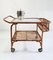 Mid Century Bar Cart in Bamboo and Rattan, Italy, 1950s 10