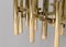 Italian Brass Chandelier 12 Spot Pendant Lamp by Gaetano Sciolari, 1970s 12