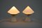 Art Deco Table Lamps with Alabaster Bases, Czechoslovakia, 1940s, Set of 2 5