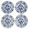Blue Onion Teller aus handbemaltem Porzellan von Meissen, 4er Set 1