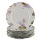 Iris Dinner Plates in Hand-Painted Porcelain from Rosenthal, Germany, Set of 8 1