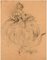 Louis Icart, Dancing Woman, 1920s, Crayon on Paper, Framed 1