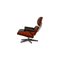 Lounge Chair in Black Leather with Stool by Charles & Ray Eames for Vitra, Set of 2 10