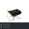 Lounge Chair in Black Leather with Stool by Charles & Ray Eames for Vitra, Set of 2 3