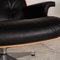 Lounge Chair in Black Leather with Stool by Charles & Ray Eames for Vitra, Set of 2 4