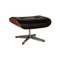 Lounge Chair in Black Leather with Stool by Charles & Ray Eames for Vitra, Set of 2 11