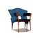 Blue Fabric & Black Leather Armchair by Borek Sipek 1