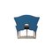 Blue Fabric & Black Leather Armchair by Borek Sipek 8