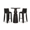 High Table & Monster Barstools in Anthracite Fabric from Moooi, Set of 3 1