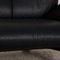 Dark Blue Leather DS 121 2-Seater Sofa, Armchairs & Footstool from De Sede, Set of 4 6