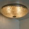 Large Thick Textured Glass Flushmount Ceiling Light from Kaiser, Germany, 1960s 4