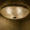 Large Thick Textured Glass Flushmount Ceiling Light from Kaiser, Germany, 1960s 12