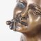 Büste einer jungen Frau in Bronze, Italien, 20. Jh 4