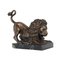 Bronze Löwe auf Marmorsockel 1