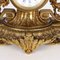 Golden Bronze Triptych Clock & Candle Holders, Set of 3 5