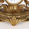 Golden Bronze Triptych Clock & Candle Holders, Set of 3, Image 5