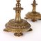 Golden Bronze Triptych Clock & Candle Holders, Set of 3, Image 12