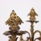 Golden Bronze Triptych Clock & Candle Holders, Set of 3, Image 9