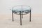 French Wrought Iron Round Coffee Table with Glass Top, 1960s 3