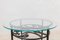 French Wrought Iron Round Coffee Table with Glass Top, 1960s 7