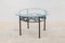 French Wrought Iron Round Coffee Table with Glass Top, 1960s 4