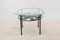 French Wrought Iron Round Coffee Table with Glass Top, 1960s 2