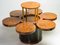 Burl Walnut and Leather Dry Bar Table from Formitalia, Image 6