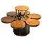 Burl Walnut and Leather Dry Bar Table from Formitalia, Image 1