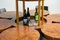 Mesa de bar de madera nudosa de nogal y cuero de Formitalia, Imagen 9