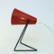 Vintage Swedish Red Metal Table Lamp by Svend Aage Holm-Sørensen for Asea, 1950s, Image 3