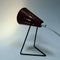 Vintage Swedish Red Metal Table Lamp by Svend Aage Holm-Sørensen for Asea, 1950s 7