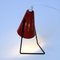 Vintage Swedish Red Metal Table Lamp by Svend Aage Holm-Sørensen for Asea, 1950s, Image 4