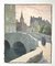 Hubert Mailfait, Bruges After the Rain, Dessin Original, 1935 1