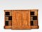 Inlaid Walnut Dwarf Breakfront Bookcase, Image 1