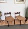 Italienische Mid-Century Stühle aus geschnitztem Holz & geflochtenem Seil, 1960er, 2er Set 3