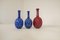 Vases Mid-Century Bleus et Rouges par Sven Erik Skawonius pour Upsala Ekeby, 1950s, Set de 3 5