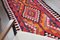 Turkish Handmade Wool Oushak Kilim Runner Rug 8