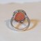 Vintage Daisy Ring in 18K White Gold with Coral and Diamonds, 1960s, Image 4