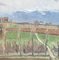 Isaac Charles Goetz, À travers champs et vue sur la montagne, 1950, Oil on Canvas 5
