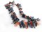 Orange Coral, Kyanite Stone, Diamond & White Gold Scrap Necklace, Image 5