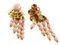 Sfera in corallo rosa e orecchini a clip in oro giallo 18 carati, set di 2, Immagine 4