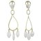 Stone & Yellow Gold Dangle Earrings, Set of 2, Image 1