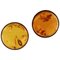 Boucles d'Oreilles en Ambre et Or Jaune, Set de 2 1