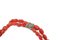 Red Coral, Diamond, Rose Gold and Silver Double Strand Necklace 4