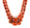 Red Coral, Diamond, Rose Gold and Silver Double Strand Necklace, Image 2