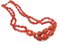 Red Coral, Diamond, Rose Gold and Silver Double Strand Necklace 3